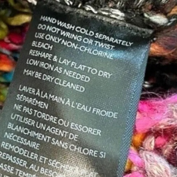 $198 Anthropologie Piera Knit Turtleneck Poncho X Small / Small Multicolor NWT - Picture 12 of 15